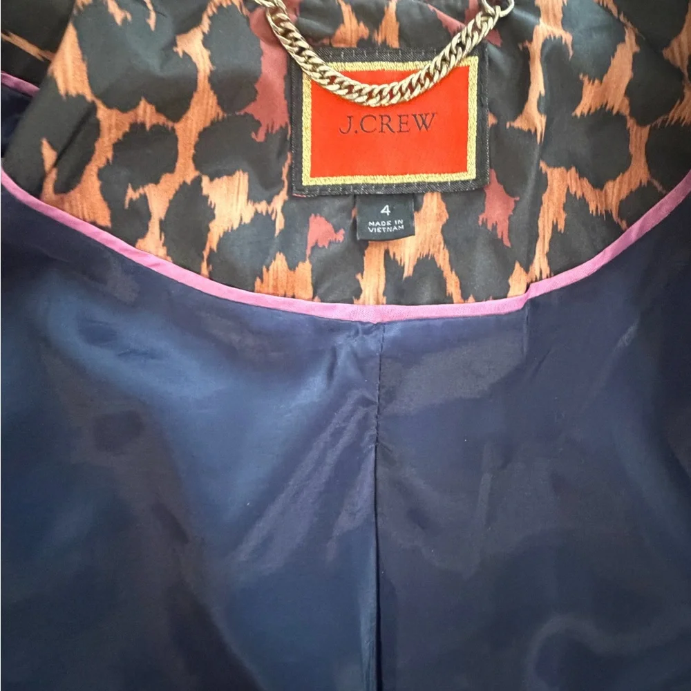 J. Crew Animal Print Quilted Jacket - Picture 4 of 6